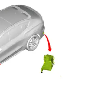 [MB6Z 14D189 E] قاعدة نقطة عمياء خلفي يمين